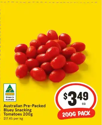 IGA Australian Pre-Packed Bluey Snacking Tomatoes offer