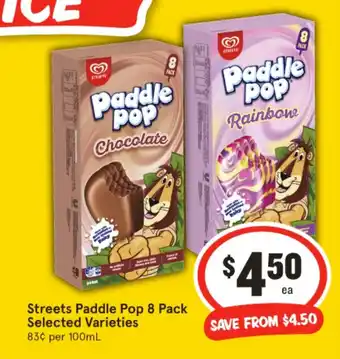 IGA Streets Paddle Pop offer