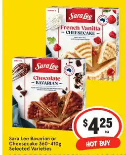 IGA Sara Lee Bavarian or Cheesecake offer