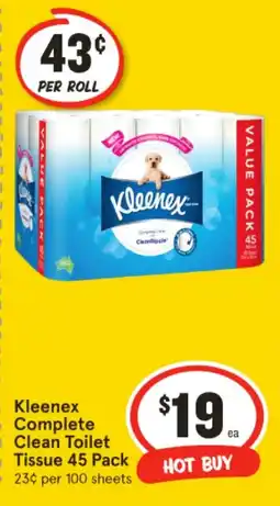 IGA Kleenex Complete Clean Toilet Tissue offer