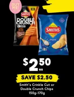 Drakes Smith's Crinkle Cut or Double Crunch Chips offer