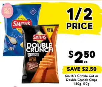 Drakes Smith's Crinkle Cut or Double Crunch Chips offer