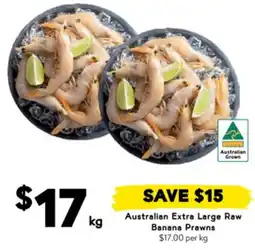 Drakes Australian Extra Large Raw Banana Prawns offer