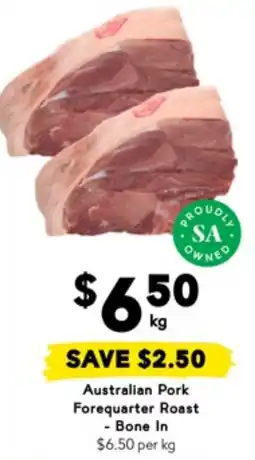 Drakes Australian Pork Forequarter Roast - Bone In offer