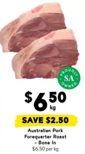 Drakes Australian Pork Forequarter Roast - Bone In offer