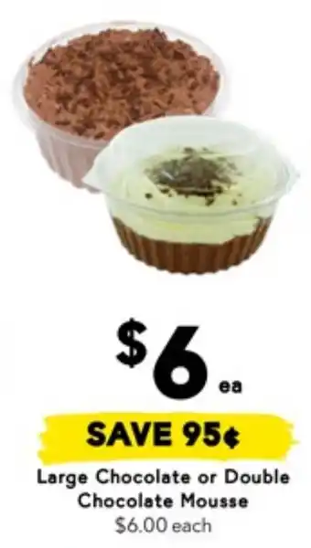 Drakes Large Chocolate or Double Chocolate Mousse offer