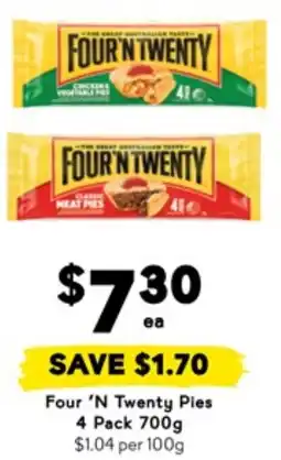 Drakes Four 'N Twenty Pies offer