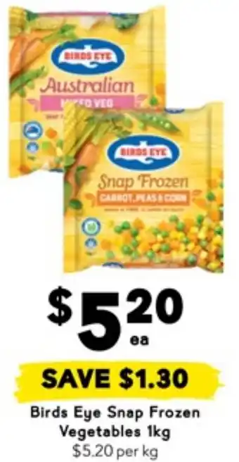 Drakes Birds Eye Snap Frozen Vegetables offer