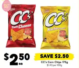 Drakes CC's Corn Chips offer