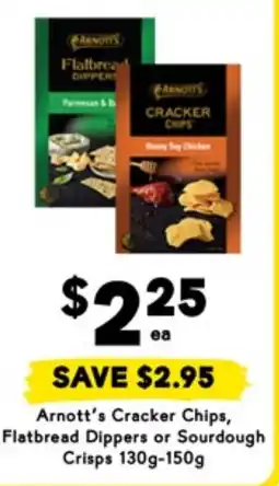 Drakes Arnott's Cracker Chips, Flatbread Dippers or Sourdough Crisps offer