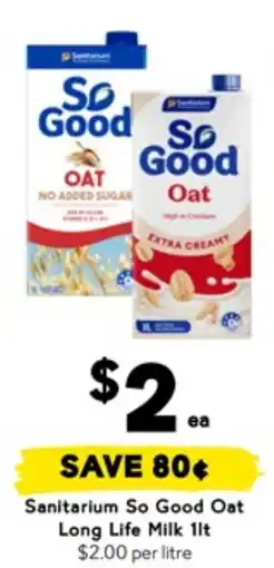 Drakes Sanitarium So Good Oat Long Life Milk offer