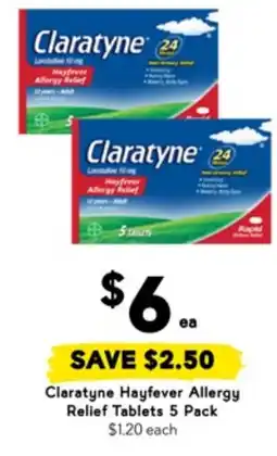 Drakes Claratyne Hayfever Allergy Relief Tablets offer