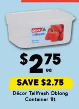 Drakes Décor Tellfresh Oblong Container offer