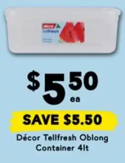 Drakes Décor Tellfresh Oblong Container offer