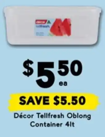 Drakes Décor Tellfresh Oblong Container offer