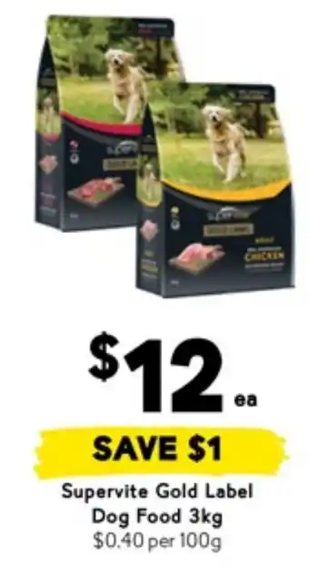 Drakes Supervite Gold Label Dog Food offer