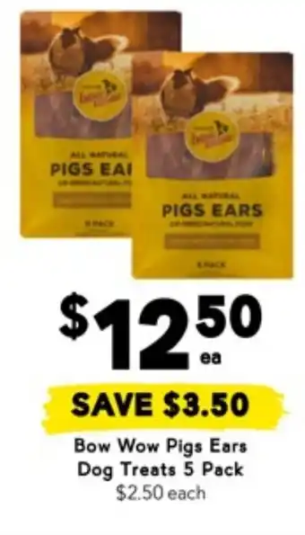 Drakes Bow Wow Pigs Ears Dog Treats offer