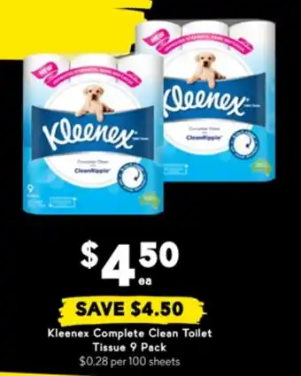 Drakes Kleenex Complete Clean Toilet Tissue offer