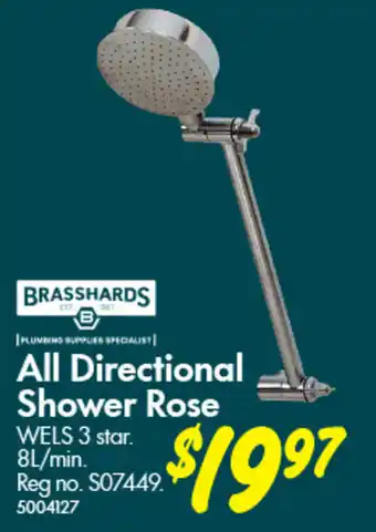 Bunnings All Directional Shower Rose offer