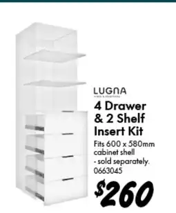 Bunnings 4 Drawer & 2 Shelf Insert Kit offer