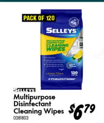 Bunnings Multipurpose Disinfectant Cleaning Wipes offer