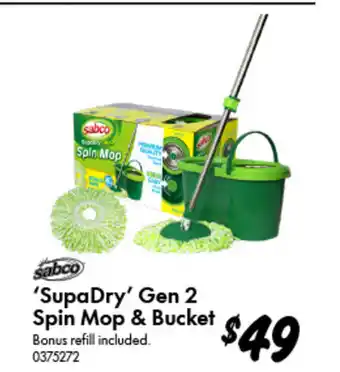 Bunnings 'SupaDry' Gen 2 Spin Mop & Bucket offer