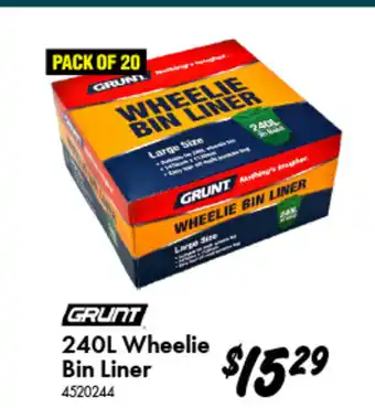 Bunnings Wheelie Bin Liner offer