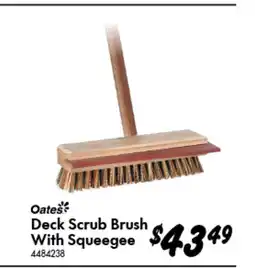 Bunnings Deck Scrub Brush With Squeegee offer