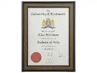 Officeworks Lifestyle Brands Regent Certificate Frame A3 Walnut offer
