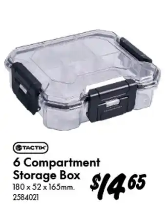 Bunnings 6 Compartment Storage Box offer