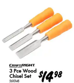 Bunnings 3 Pce Wood Chisel Set offer