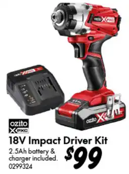 Bunnings 18V Impact Driver Kit offer