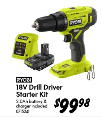 Bunnings 18V Drill Driver Starter Kit offer