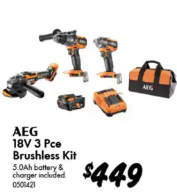 Bunnings 18V 3 Pce Brushless Kit offer