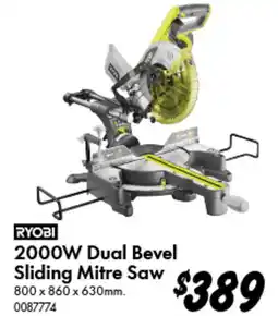 Bunnings 2000W Dual Bevel Sliding Mitre Saw offer