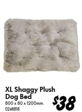 Bunnings XL Shaggy Plush Dog Bed offer