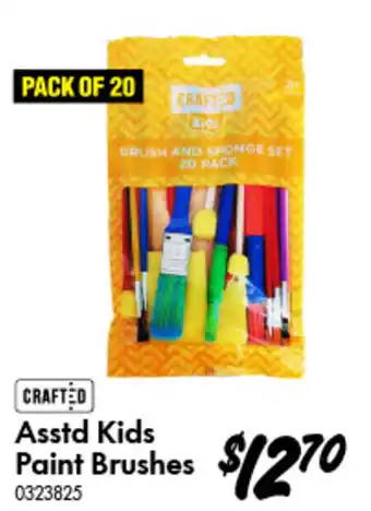 Bunnings Asstd Kids Paint Brushes offer