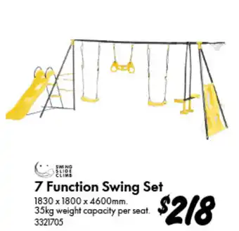 Bunnings 7 Function Swing Set offer