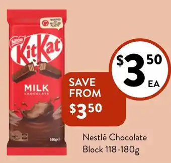 Foodworks Nestlé Chocolate Block offer