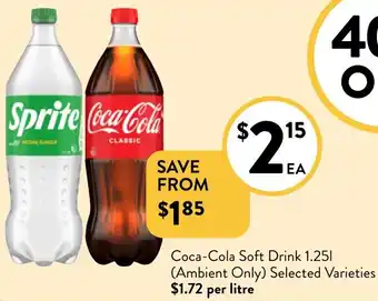 Foodworks Coca-Cola Soft Drink offer