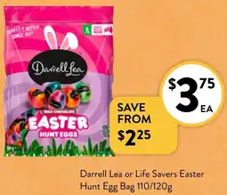 Foodworks Darrell Lea or Life Savers Easter Hunt Egg Bag offer