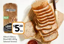 Foodworks Abbott's Bakery Bread offer