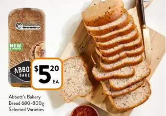 Foodworks Abbott's Bakery Bread offer