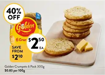 Foodworks Golden Crumpets offer