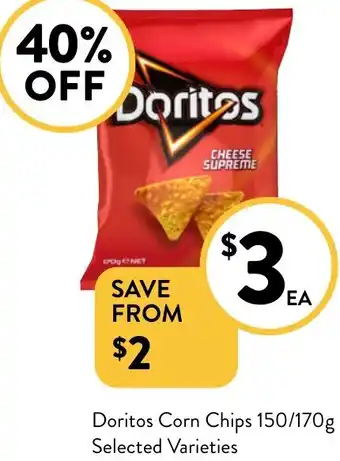 Foodworks Doritos Corn Chips offer