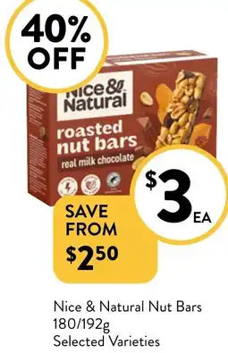 Foodworks Nice & Natural Nut Bars offer