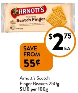 Foodworks Arnott's Scotch Finger Biscuits offer