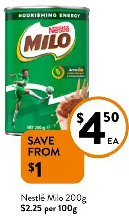 Foodworks Nestlé Milo offer