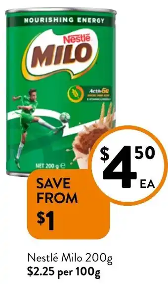 Foodworks Nestlé Milo offer