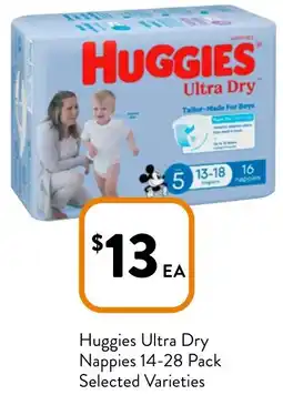 Foodworks Huggies Ultra Dry Nappies offer